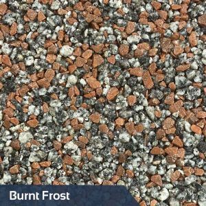 Burnt Frost – 75% Silver Blue 2-5mm, 25% Red Granite 1-3mm