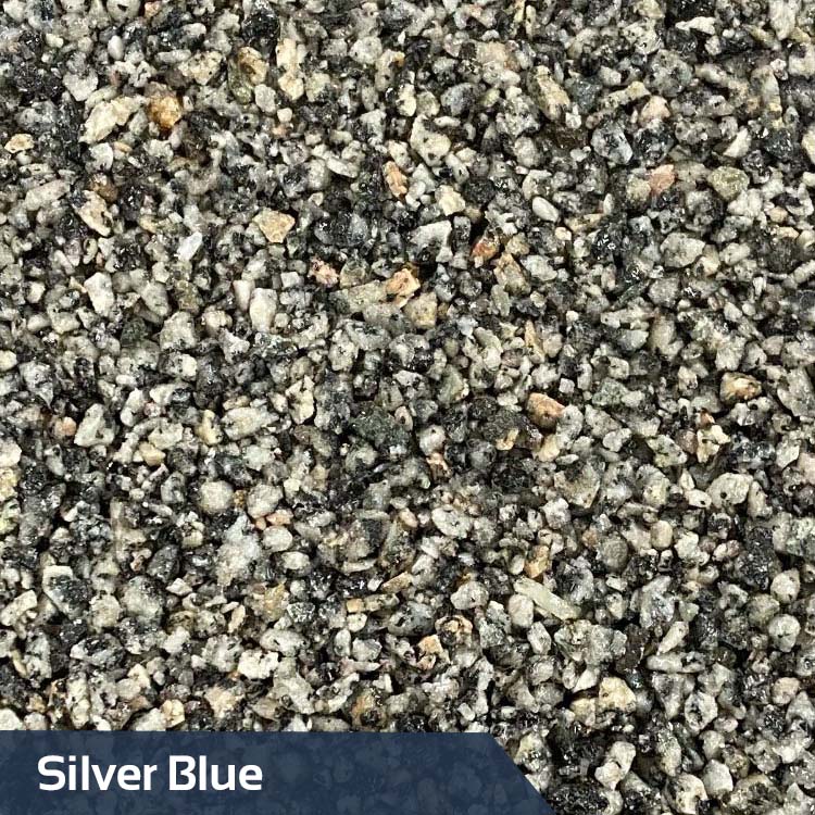 Silver Blue – 75% Silver Blue 2-5mm, 25% Silver Blue 1-3mm